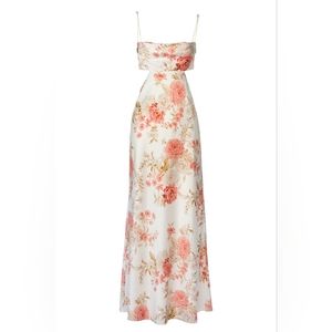 Sofia The Label Leah Cutout Silk Gown